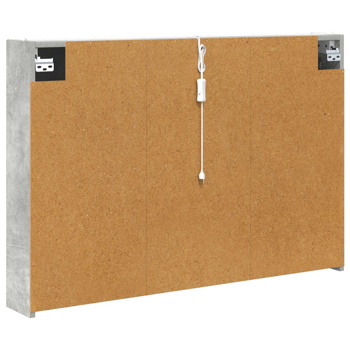 Dulap cu oglindă pentru baie Gri din beton 103,5 x 15,5 x 70 cm - WALTI WALTI