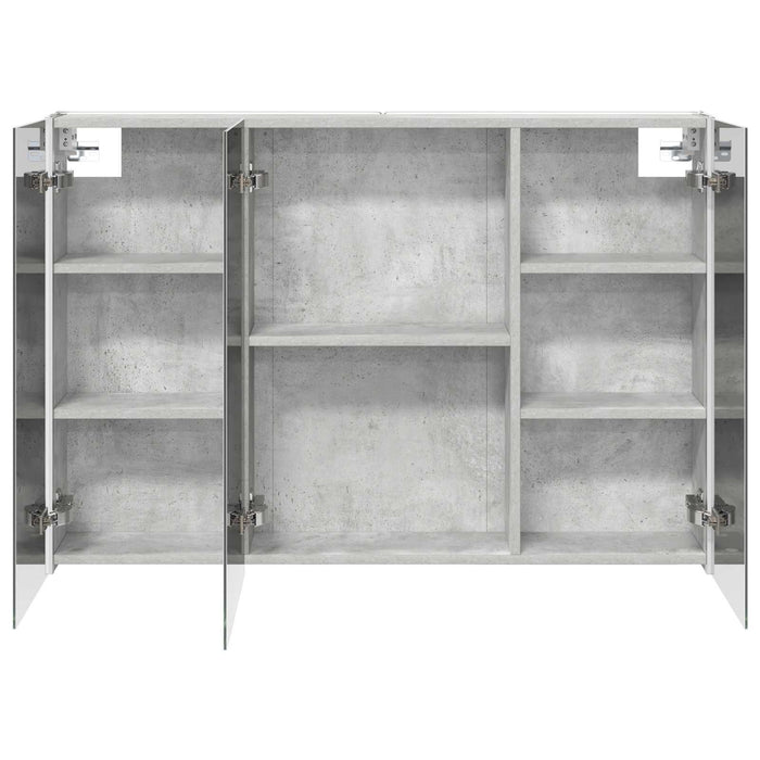 Dulap cu oglindă pentru baie Gri din beton 103,5 x 15,5 x 70 cm - WALTI WALTI