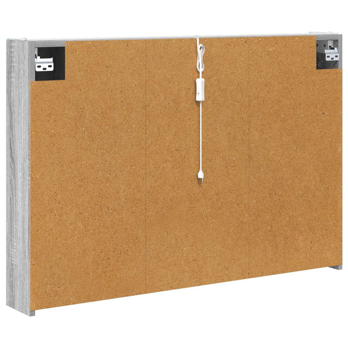 Dulap cu oglindă pentru baie Gri Sonoma 103,5 x 15,5 x 70 cm - WALTI WALTI
