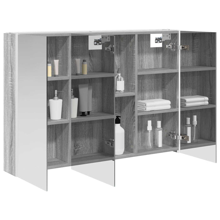 Dulap cu oglindă pentru baie Gri Sonoma 103,5 x 15,5 x 70 cm - WALTI WALTI