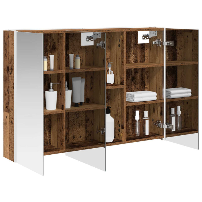 Dulap cu oglindă pentru baie Lemn vechi 103,5 x 15,5 x 70 cm - WALTI WALTI
