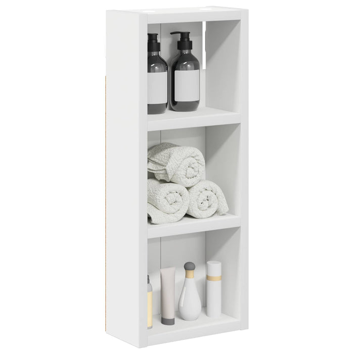 Dulap de perete pentru baie Alb 20 x 10 x 50 cm Lemn prelucrat - WALTI WALTI