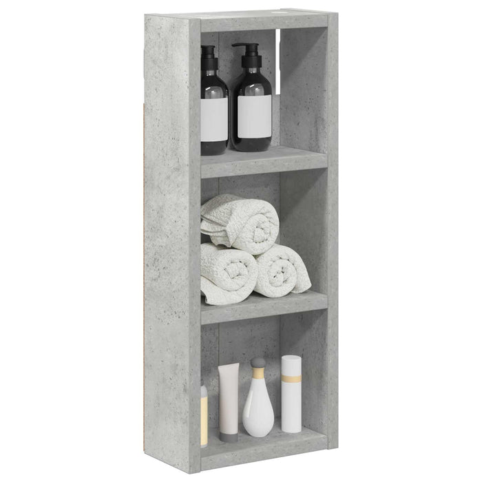 Dulap de perete pentru baie cu raft Gri Beton 20 x 10 x 50 cm - WALTI WALTI