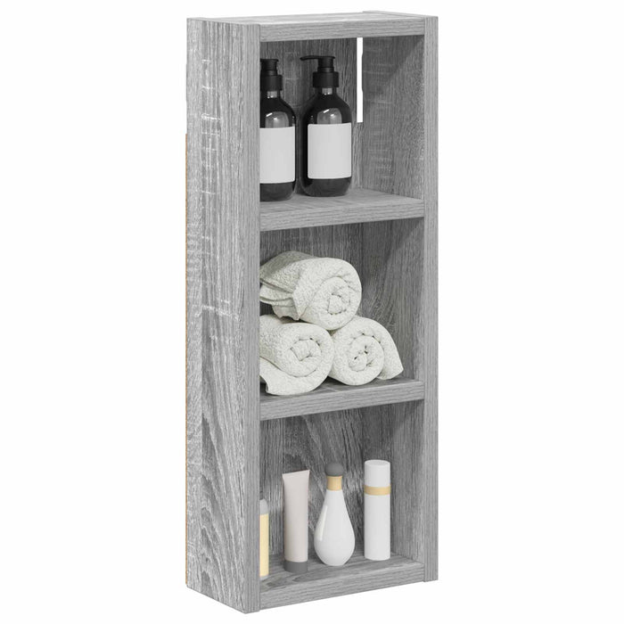 Dulap de perete pentru baie cu raft Sonoma gri 20 x 10 x 50 cm - WALTI WALTI