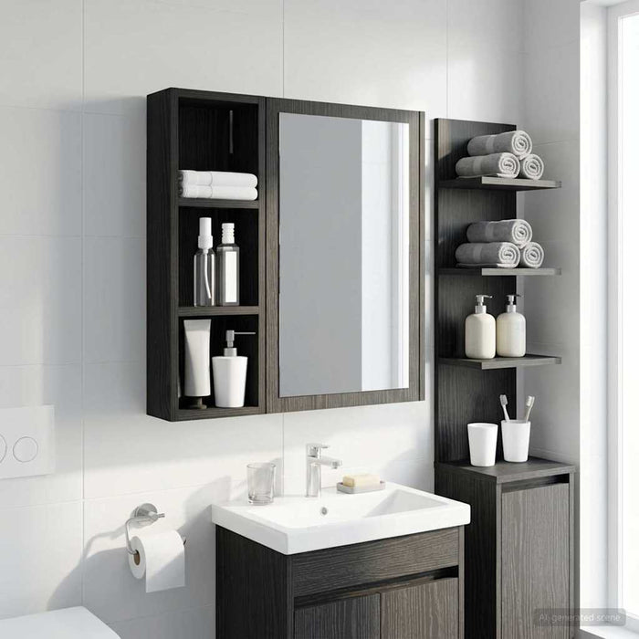 Dulap de perete pentru baie Stejar Negru 20 x 10 x 60,5 cm - WALTI WALTI