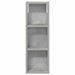 Dulap de perete pentru baie cu raft Gri Beton 20 x 10 x 60,5 cm - WALTI WALTI