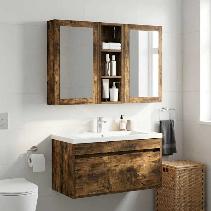 Dulap de perete pentru baie Stejar Afumat 20 x 10 x 60,5 cm - WALTI WALTI