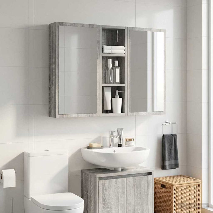 Dulap de perete pentru baie Sonoma gri 20 x 10 x 60,5 cm - WALTI WALTI