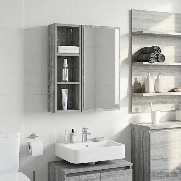 Dulap de perete pentru baie Sonoma gri 20 x 10 x 60,5 cm - WALTI WALTI