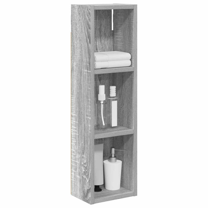 Dulap de perete pentru baie cu raft Sonoma gri 20 x 14 x 70 cm - WALTI WALTI