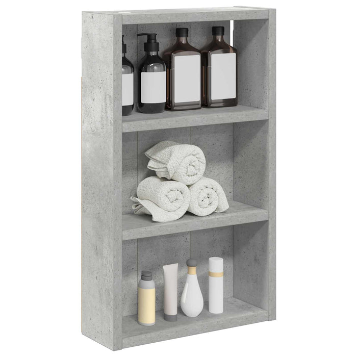 Dulap de perete pentru baie cu raft Gri Beton 30 x 10 x 50 cm - WALTI WALTI