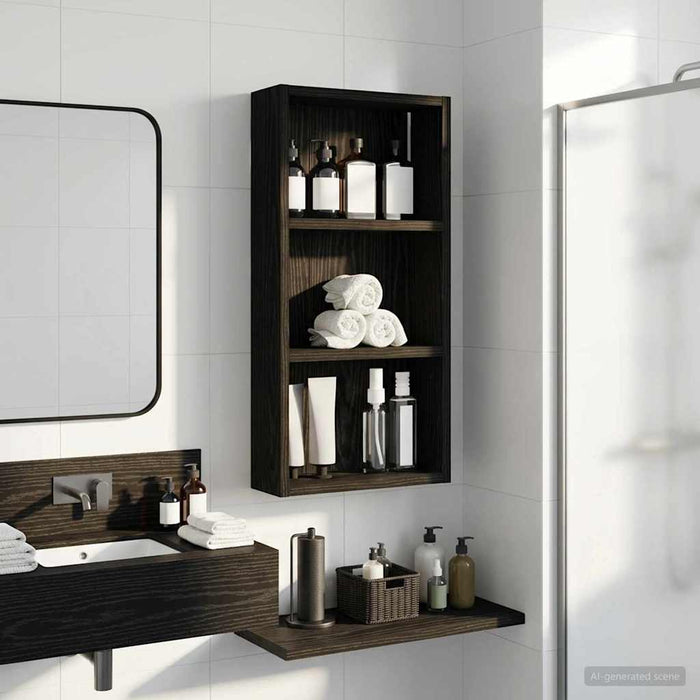 Dulap de perete pentru baie Stejar Negru 30 x 10 x 60,5 cm - WALTI WALTI