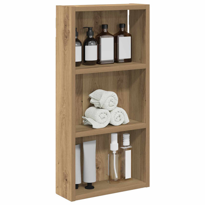 Dulap de perete pentru baie Stejar artizanal 30 x 10 x 60,5 cm - WALTI WALTI