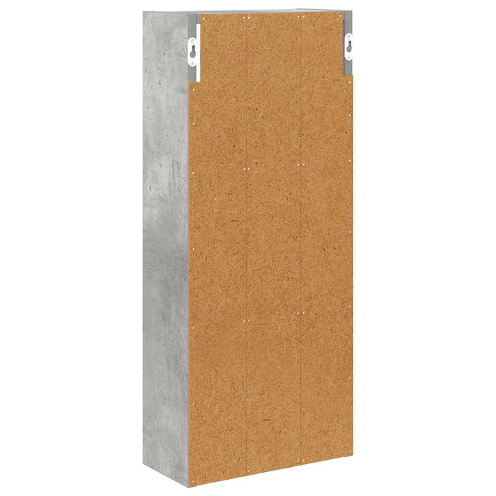 Dulap de perete pentru baie cu raft Gri Beton 30 x 14 x 70 cm - WALTI WALTI