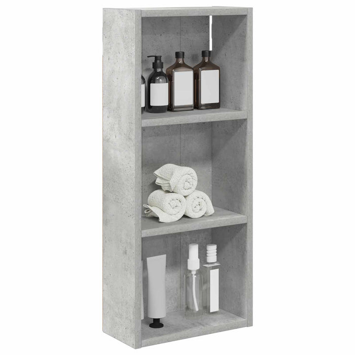 Dulap de perete pentru baie cu raft Gri Beton 30 x 14 x 70 cm - WALTI WALTI