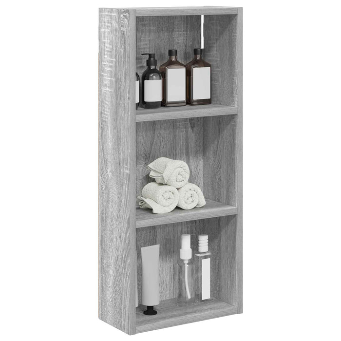 Dulap de perete pentru baie cu raft Sonoma gri 30 x 14 x 70 cm - WALTI WALTI