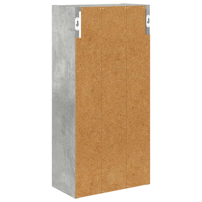 Dulap de perete pentru baie cu raft Gri Beton 30 x 16 x 62,5 cm - WALTI WALTI