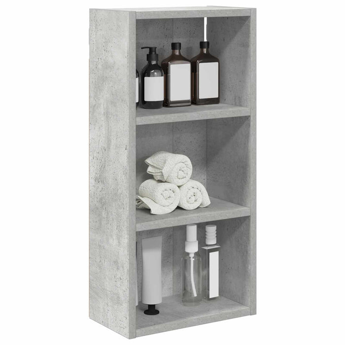 Dulap de perete pentru baie cu raft Gri Beton 30 x 16 x 62,5 cm - WALTI WALTI