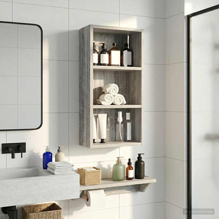 Dulap de perete pentru baie Sonoma gri 30 x 16 x 62,5 cm - WALTI WALTI