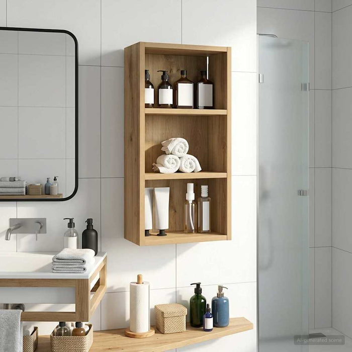 Dulap de perete pentru baie Stejar artizanal 30 x 16 x 62,5 cm - WALTI WALTI