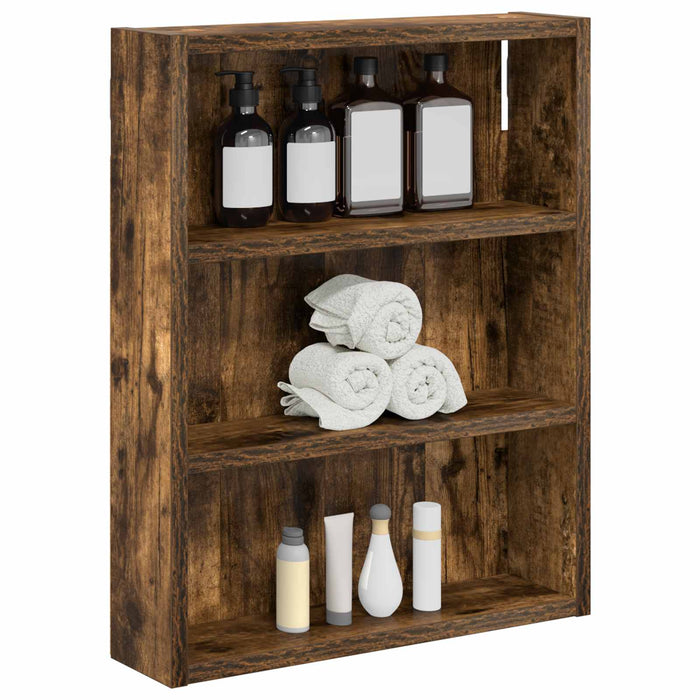 Dulap de perete pentru baie Stejar Afumat 40 x 10 x 50 cm - WALTI WALTI