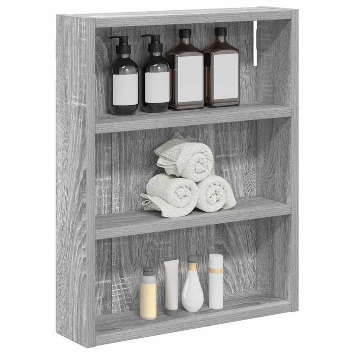 Dulap de perete pentru baie cu raft Sonoma gri 40 x 10 x 50 cm - WALTI WALTI