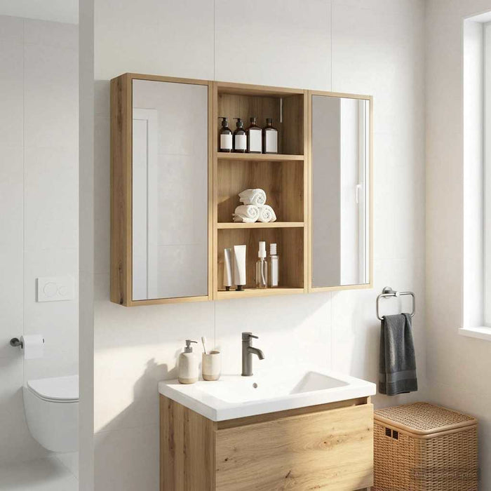 Dulap de perete pentru baie Stejar artizanal 40 x 14 x 70 cm WALTI