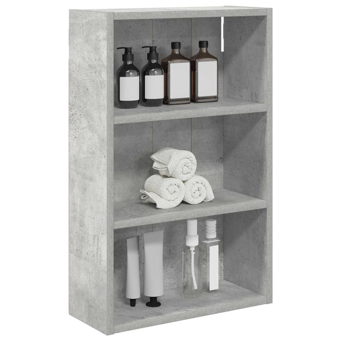 Dulap de perete pentru baie cu raft Gri Beton 40 x 16 x 62,5 cm - WALTI WALTI