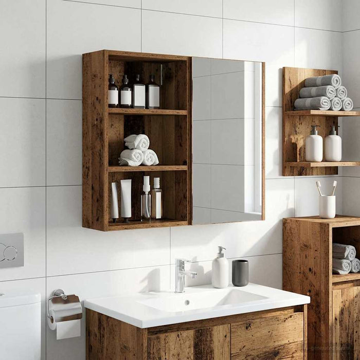 Dulap de perete pentru baie Lemn vechi 40 x 16 x 62,5 cm WALTI