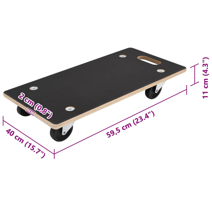 Trolly de transport 6 pcs Gri placaj - WALTI WALTI