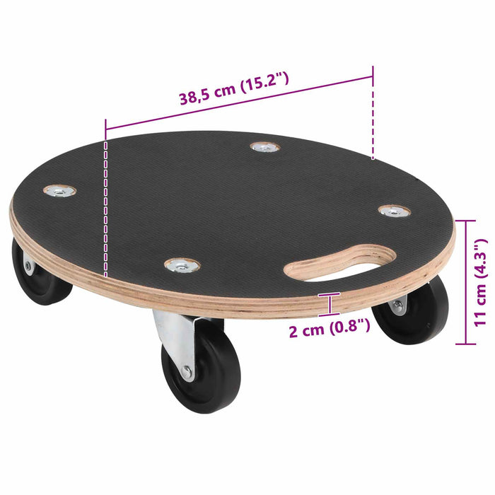 Trolly de transport 6 pcs Gri placaj - WALTI WALTI
