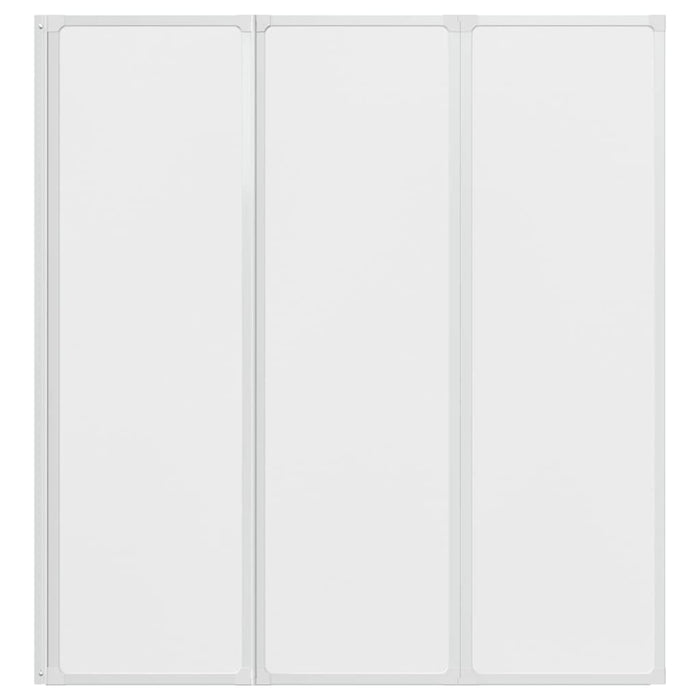 Ecran de baie Mat 132 x 140 cm Aluminiu & Panou PP WALTI