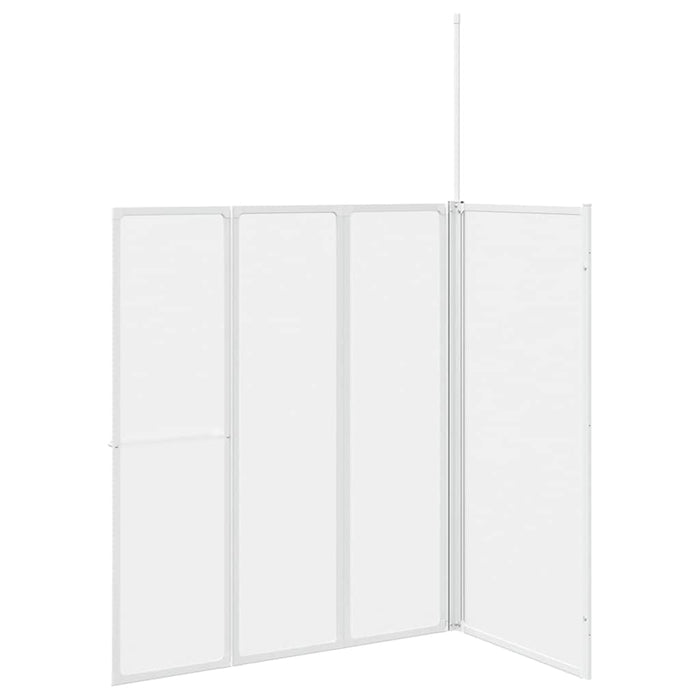 Ecran de baie Mat 120 x 70 x 137 cm Aluminiu & Panou PP WALTI