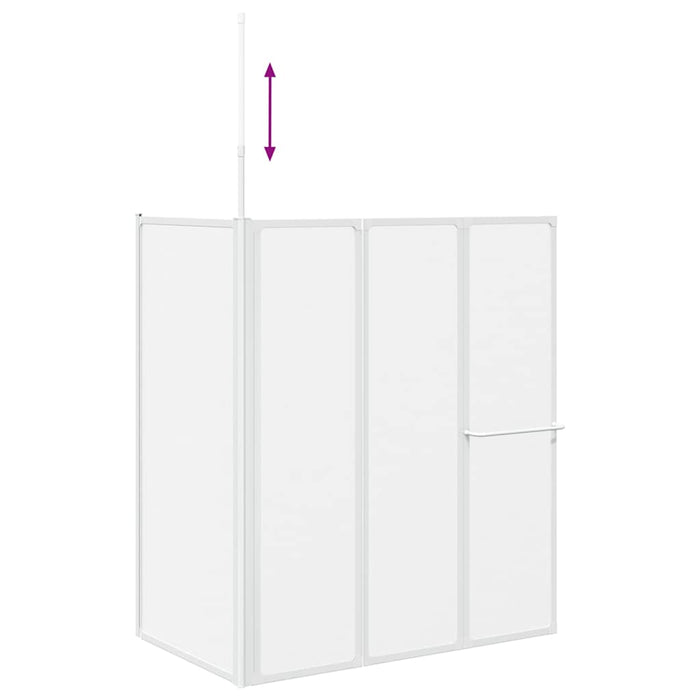 Ecran de baie Mat 120 x 70 x 137 cm Aluminiu & Panou PP WALTI