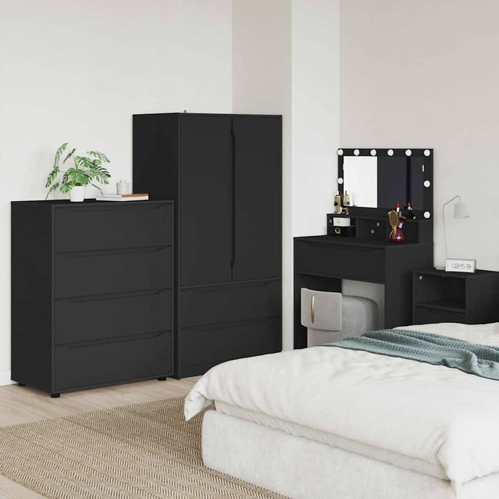 Dulapuri de depozitare Negru 80 x 48 x 105 cm Lemn compozit - WALTI WALTI