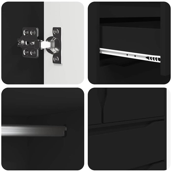 Dulap de Baie cu sertar Negru 79,5 x 49 x 156 cm Lemn compozit - WALTI WALTI