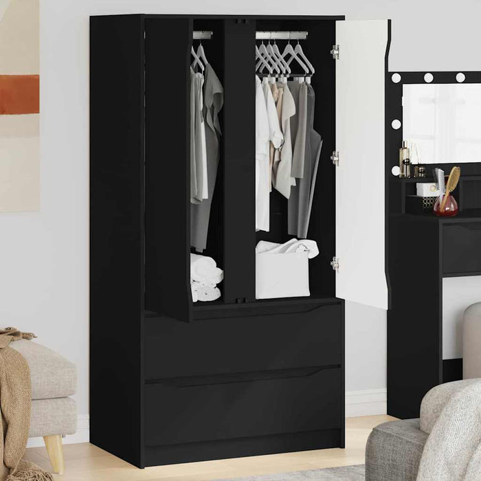 Dulap de Baie cu sertar Negru 79,5 x 49 x 156 cm Lemn compozit - WALTI WALTI