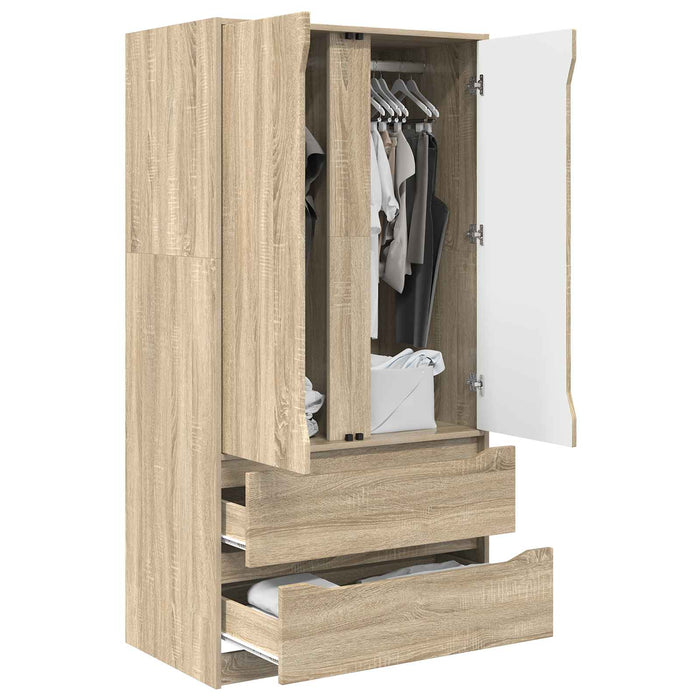 Dulap cu sertar Stejar Sonoma 79,5 x 49 x 156 cm Lemn prelucrat WALTI