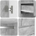 Dulap de Baie Gri din beton 79,5 x 49 x 156 cm Lemn compozit - WALTI WALTI