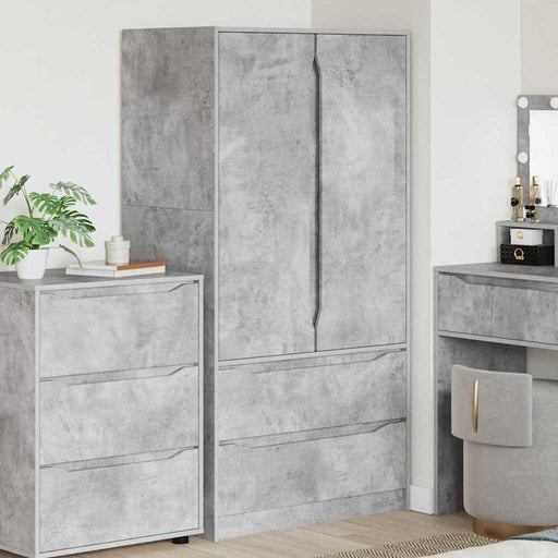 Dulap de Baie Gri din beton 79,5 x 49 x 156 cm Lemn compozit - WALTI WALTI