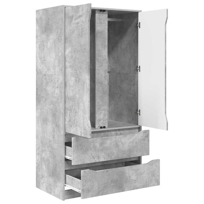 Dulap de Baie Gri din beton 79,5 x 49 x 156 cm Lemn compozit - WALTI WALTI