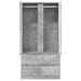 Dulap de Baie Gri din beton 79,5 x 49 x 156 cm Lemn compozit - WALTI WALTI