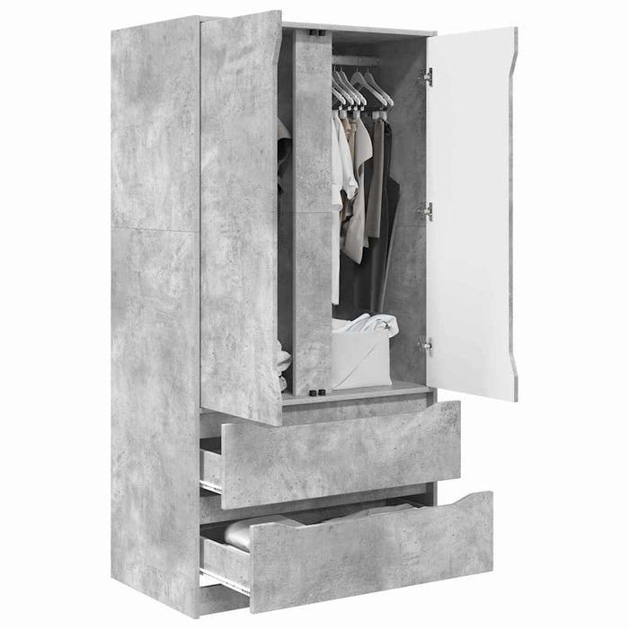 Dulap de Baie Gri din beton 79,5 x 49 x 156 cm Lemn compozit - WALTI WALTI