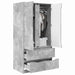 Dulap de Baie Gri din beton 79,5 x 49 x 156 cm Lemn compozit - WALTI WALTI