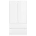 Dulap de Baie Alb lucios 79,5 x 49 x 156 cm Lemn compozit - WALTI WALTI
