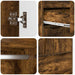 Dulap de Baie Stejar fumuriu 79,5 x 49 x 156 cm Lemn compozit - WALTI WALTI