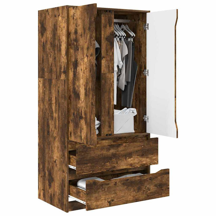Dulap de Baie Stejar fumuriu 79,5 x 49 x 156 cm Lemn compozit - WALTI WALTI