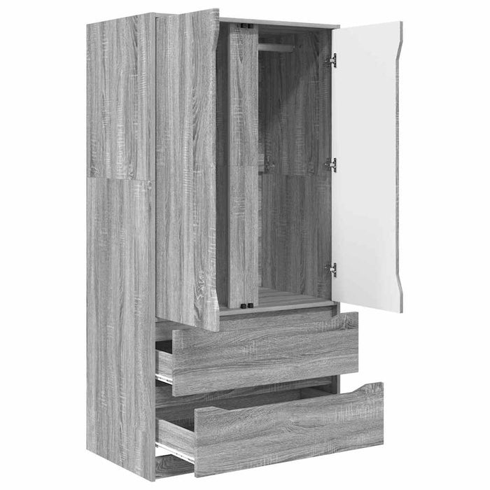Dulap de Baie Gri Sonoma 79,5 x 49 x 156 cm Lemn compozit - WALTI WALTI