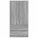 Dulap de Baie Gri Sonoma 79,5 x 49 x 156 cm Lemn compozit - WALTI WALTI