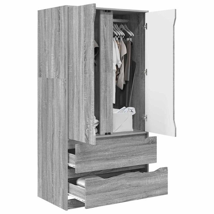 Dulap de Baie Gri Sonoma 79,5 x 49 x 156 cm Lemn compozit - WALTI WALTI